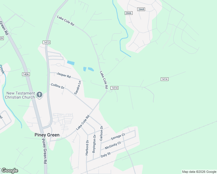 map of restaurants, bars, coffee shops, grocery stores, and more near 1244 Lake Cole Road in Piney Green