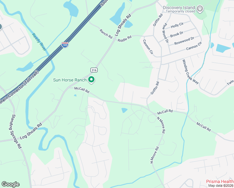 map of restaurants, bars, coffee shops, grocery stores, and more near 508 McCall Road in Greenville