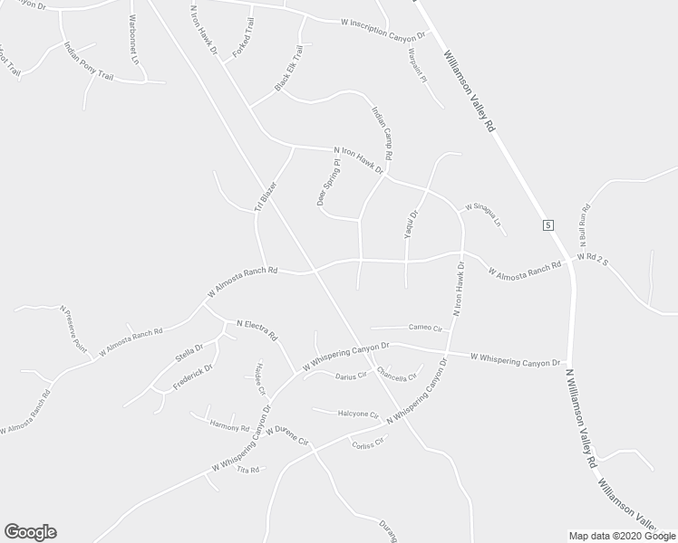 map of restaurants, bars, coffee shops, grocery stores, and more near 5625 Almosta Ranch Road in Prescott