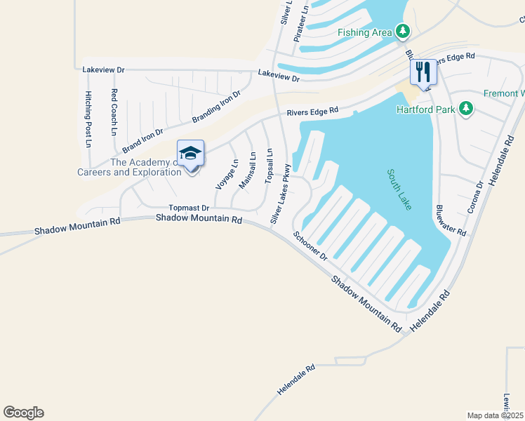 map of restaurants, bars, coffee shops, grocery stores, and more near 26463 Gem Court in Helendale