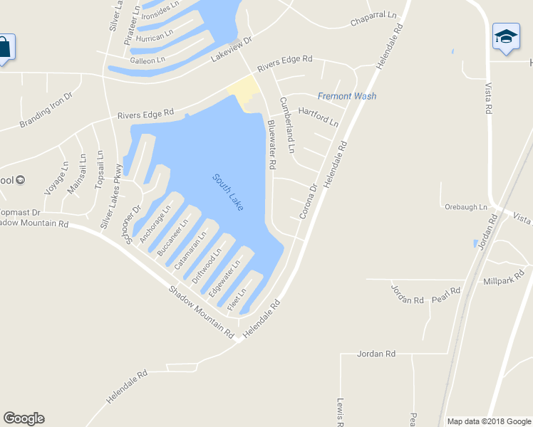 map of restaurants, bars, coffee shops, grocery stores, and more near 26482 Blue Water Road in Helendale