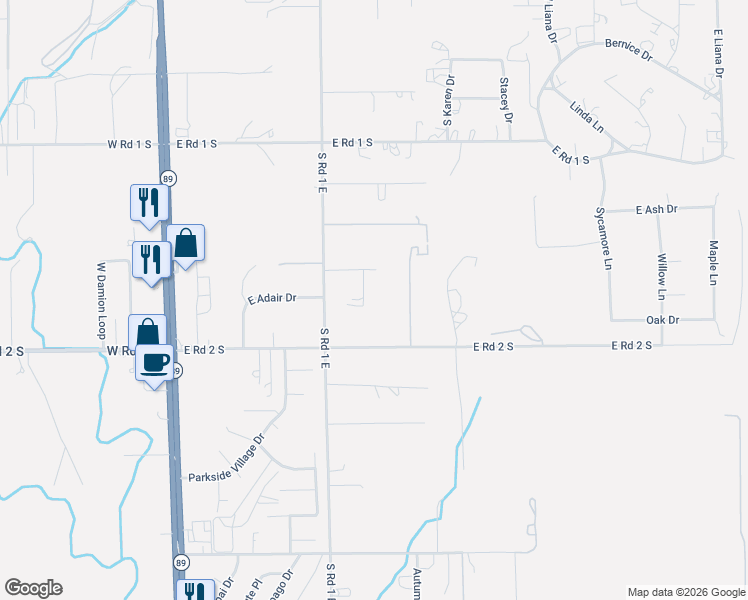 map of restaurants, bars, coffee shops, grocery stores, and more near 894 South Watson Road in Chino Valley
