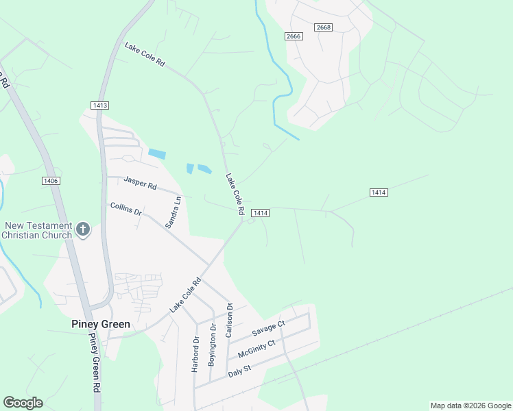 map of restaurants, bars, coffee shops, grocery stores, and more near 1101-1139 Wood Road in Piney Green