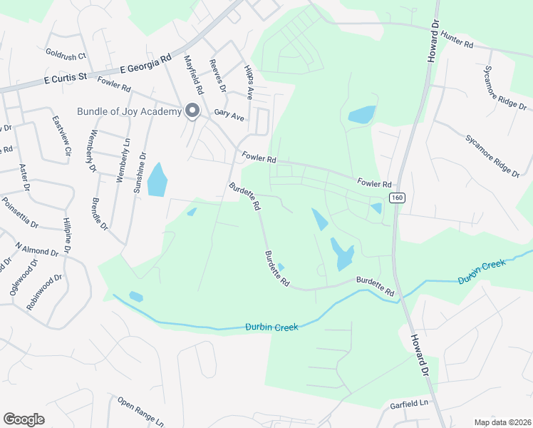 map of restaurants, bars, coffee shops, grocery stores, and more near 215 Burdette Road in Simpsonville