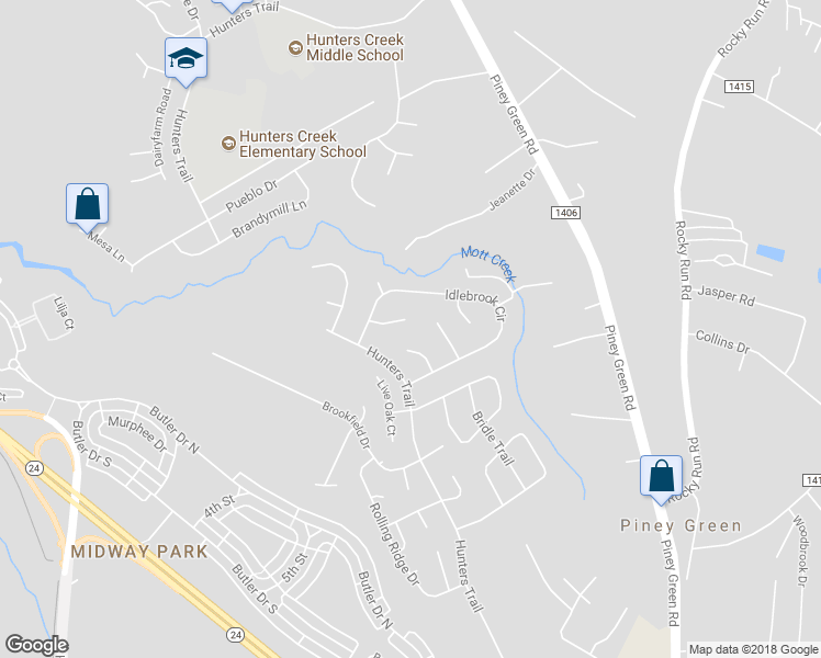 map of restaurants, bars, coffee shops, grocery stores, and more near 510 Tall Pine Court in Jacksonville