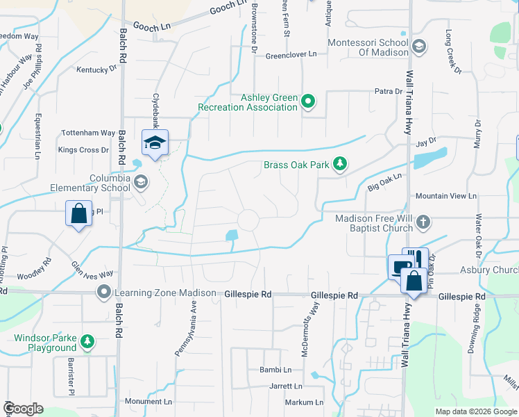 map of restaurants, bars, coffee shops, grocery stores, and more near 126 Aberton Circle in Madison