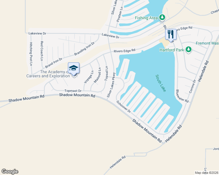 map of restaurants, bars, coffee shops, grocery stores, and more near 14355 Schooner Drive in Helendale