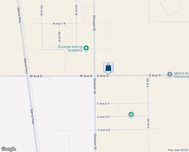 map of restaurants, bars, coffee shops, grocery stores, and more near Division Street in Lancaster