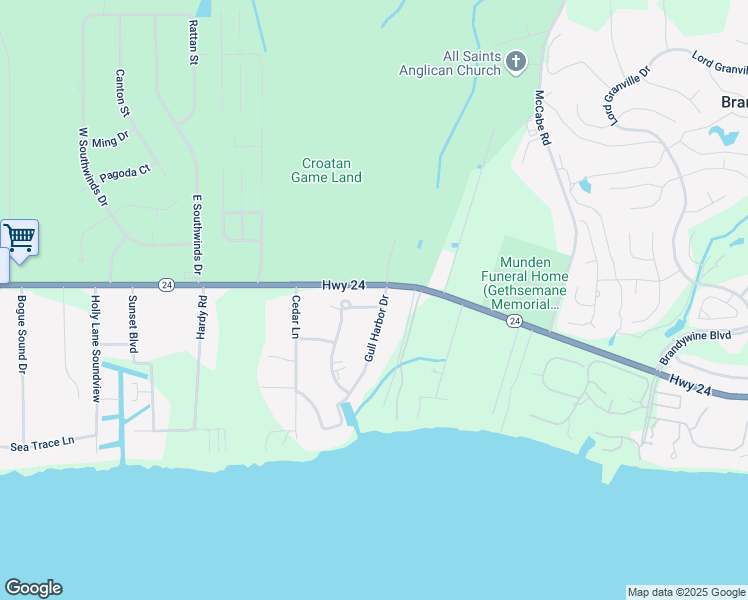 map of restaurants, bars, coffee shops, grocery stores, and more near 100 Sandpiper Drive in Newport