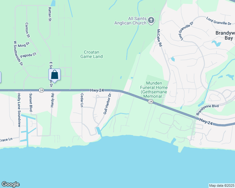 map of restaurants, bars, coffee shops, grocery stores, and more near 101 Sleepy Court in Morehead City