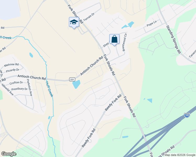 map of restaurants, bars, coffee shops, grocery stores, and more near in Mauldin