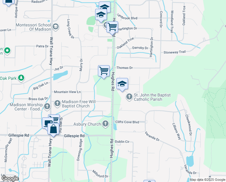 map of restaurants, bars, coffee shops, grocery stores, and more near 1115 Hughes Road in Madison