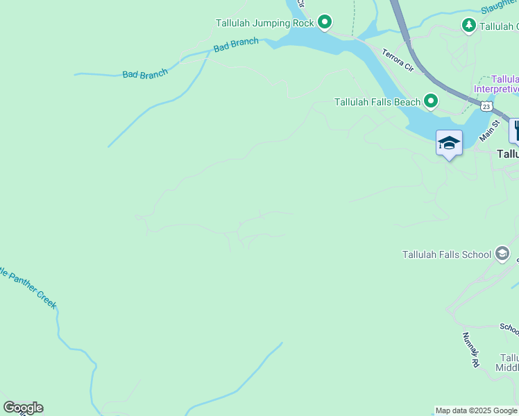 map of restaurants, bars, coffee shops, grocery stores, and more near 296 Tallulah View in Tallulah Falls