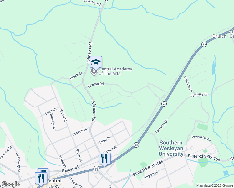 map of restaurants, bars, coffee shops, grocery stores, and more near in Central