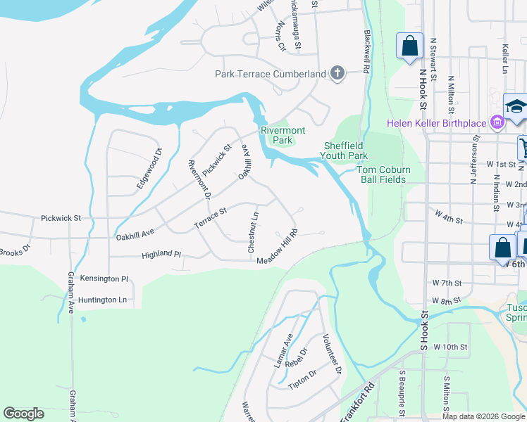 map of restaurants, bars, coffee shops, grocery stores, and more near 105 Terrace Street in Sheffield