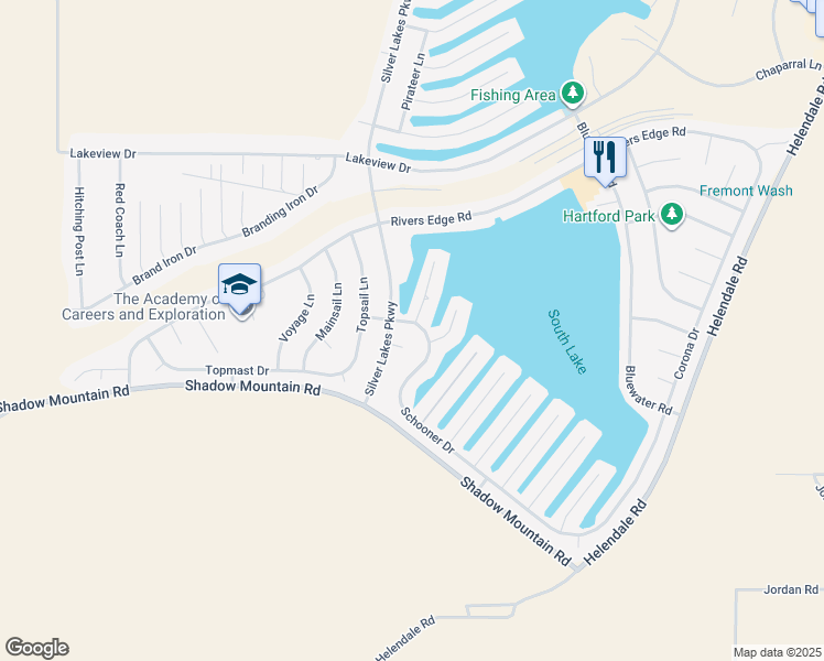map of restaurants, bars, coffee shops, grocery stores, and more near 14307 Schooner Drive in Helendale