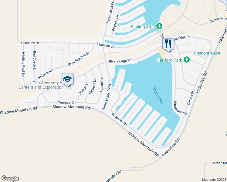 map of restaurants, bars, coffee shops, grocery stores, and more near 14303 Schooner Drive in Helendale