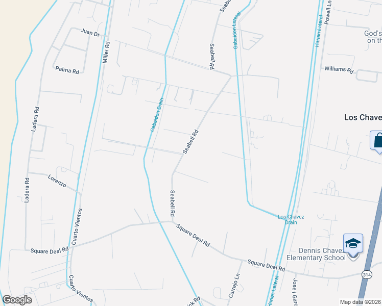 map of restaurants, bars, coffee shops, grocery stores, and more near 39 Seabell Road in Belen
