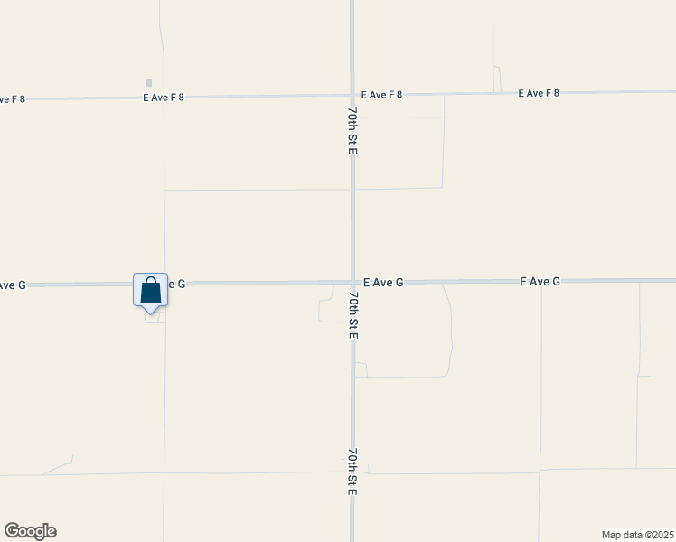 map of restaurants, bars, coffee shops, grocery stores, and more near 46817 70th Street East in Lancaster