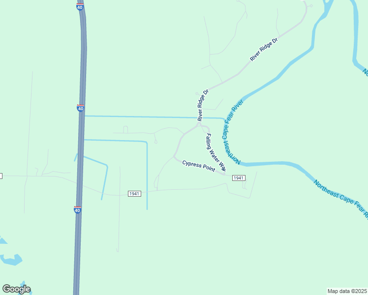 map of restaurants, bars, coffee shops, grocery stores, and more near 403 River Ridge Drive in Wallace