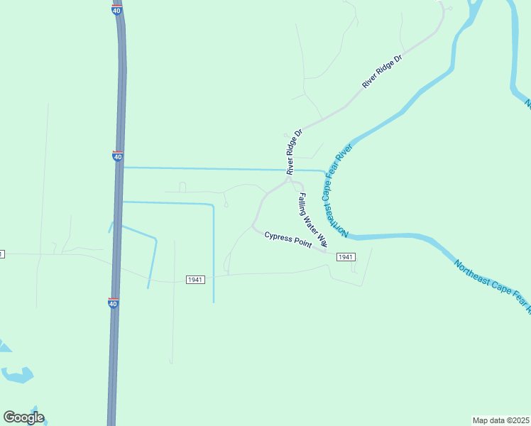map of restaurants, bars, coffee shops, grocery stores, and more near 403 River Ridge Drive in Wallace