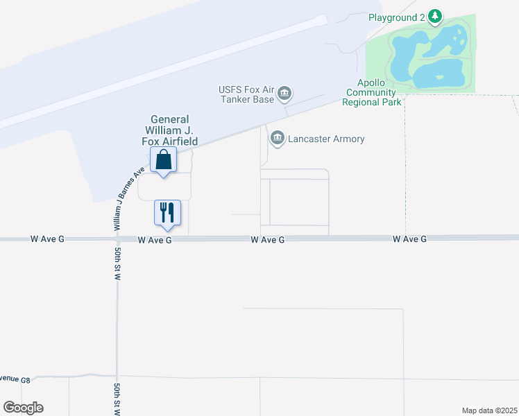 map of restaurants, bars, coffee shops, grocery stores, and more near 2 North 45th Street West in Lancaster
