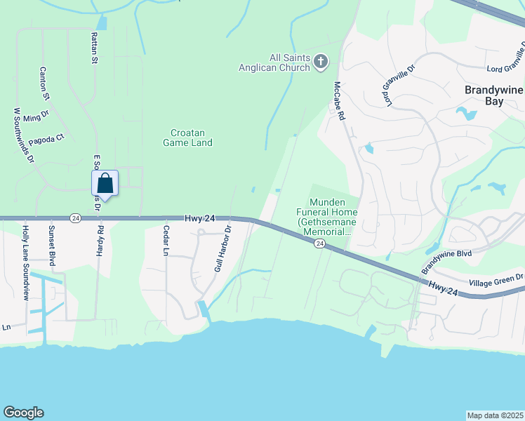 map of restaurants, bars, coffee shops, grocery stores, and more near 761-785 Highway 24 in Newport
