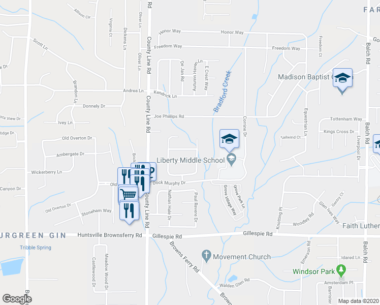 map of restaurants, bars, coffee shops, grocery stores, and more near 103 Rustys Terrace in Madison