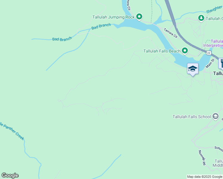 map of restaurants, bars, coffee shops, grocery stores, and more near 296 Tallulah View in Tallulah Falls