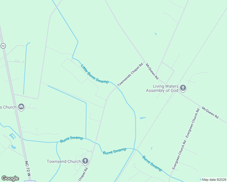map of restaurants, bars, coffee shops, grocery stores, and more near 1221 Townsends Chapel Road in Pembroke