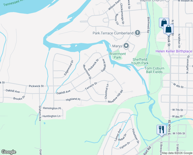 map of restaurants, bars, coffee shops, grocery stores, and more near 208 Oakhill Avenue in Sheffield