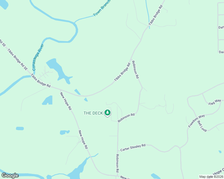 map of restaurants, bars, coffee shops, grocery stores, and more near 2246 Tibbs Bridge Road in Chatsworth