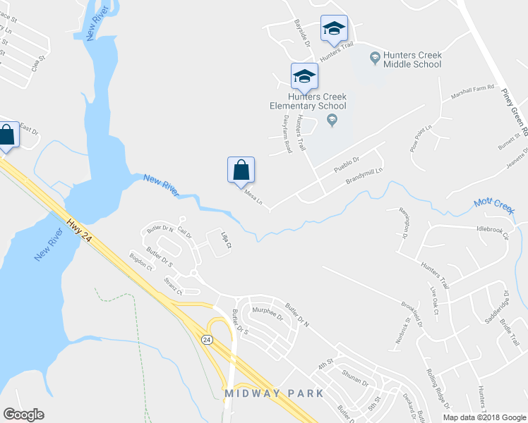 map of restaurants, bars, coffee shops, grocery stores, and more near 893 West Pueblo Drive in Jacksonville