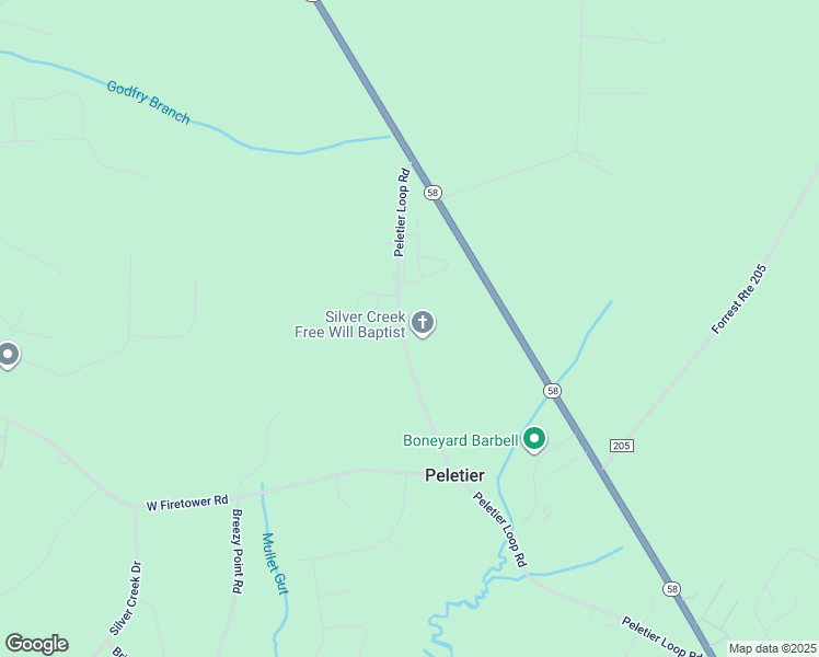 map of restaurants, bars, coffee shops, grocery stores, and more near 550 Peletier Loop Road in Swansboro