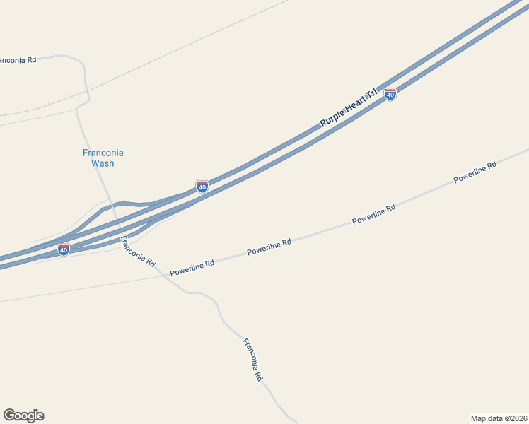 map of restaurants, bars, coffee shops, grocery stores, and more near Interstate 40 in Yucca