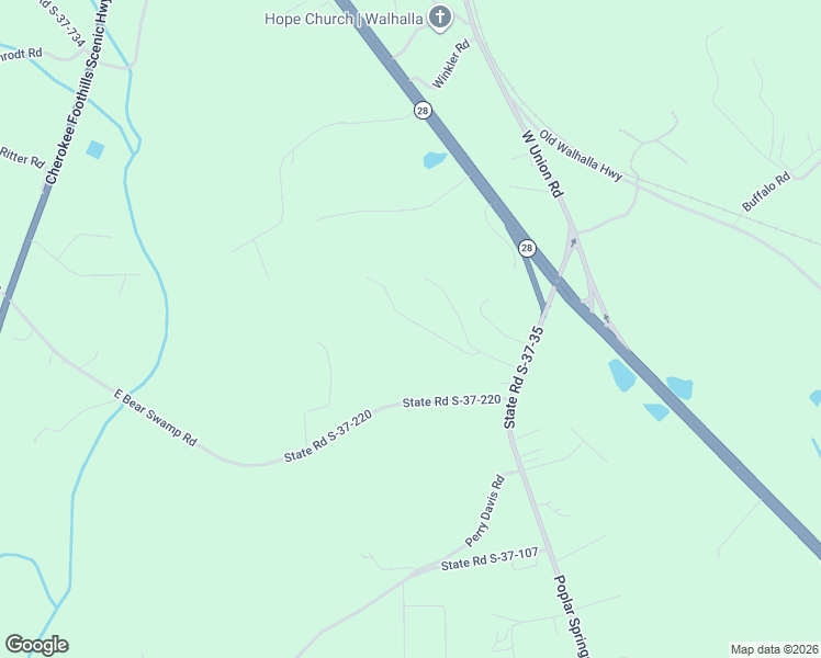 map of restaurants, bars, coffee shops, grocery stores, and more near 453 Cedar Tree Drive in Walhalla