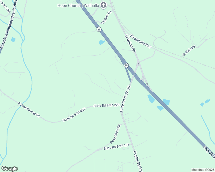 map of restaurants, bars, coffee shops, grocery stores, and more near 317 Marshall Kelley Dr in Walhalla