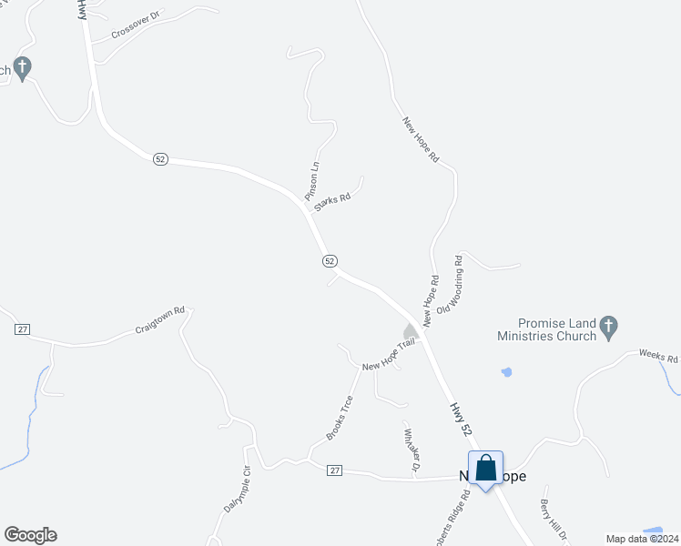 map of restaurants, bars, coffee shops, grocery stores, and more near Chatsworth Highway in Ellijay
