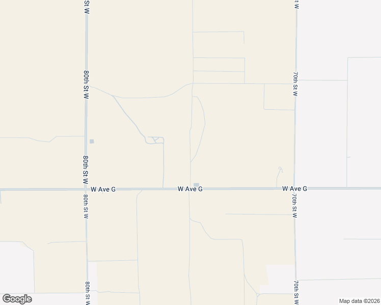 map of restaurants, bars, coffee shops, grocery stores, and more near 75th Street West in Lancaster