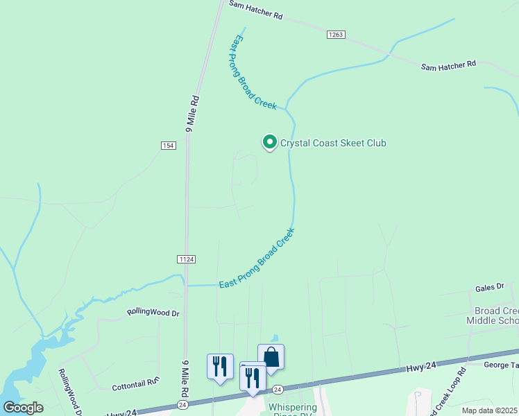 map of restaurants, bars, coffee shops, grocery stores, and more near 104 Colony Street in Newport