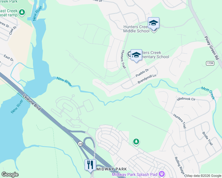 map of restaurants, bars, coffee shops, grocery stores, and more near 953 West Pueblo Drive in Jacksonville