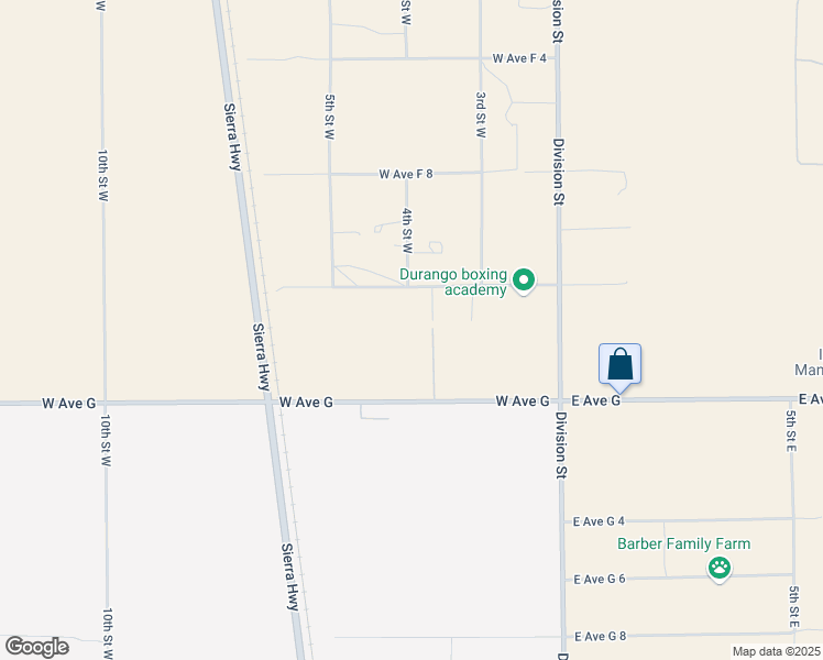 map of restaurants, bars, coffee shops, grocery stores, and more near West Avenue F 12 in Lancaster