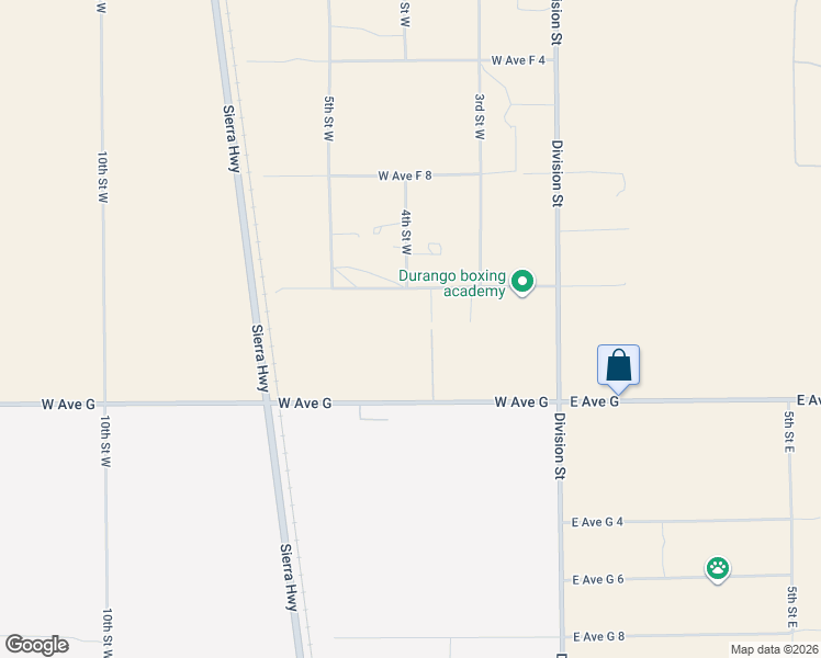 map of restaurants, bars, coffee shops, grocery stores, and more near West Avenue G in Lancaster