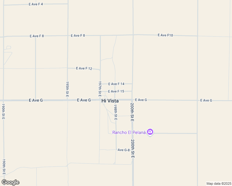 map of restaurants, bars, coffee shops, grocery stores, and more near 0 East Avenue F in Lancaster