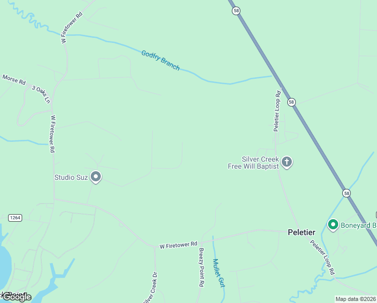 map of restaurants, bars, coffee shops, grocery stores, and more near 326 Divot Court in Swansboro