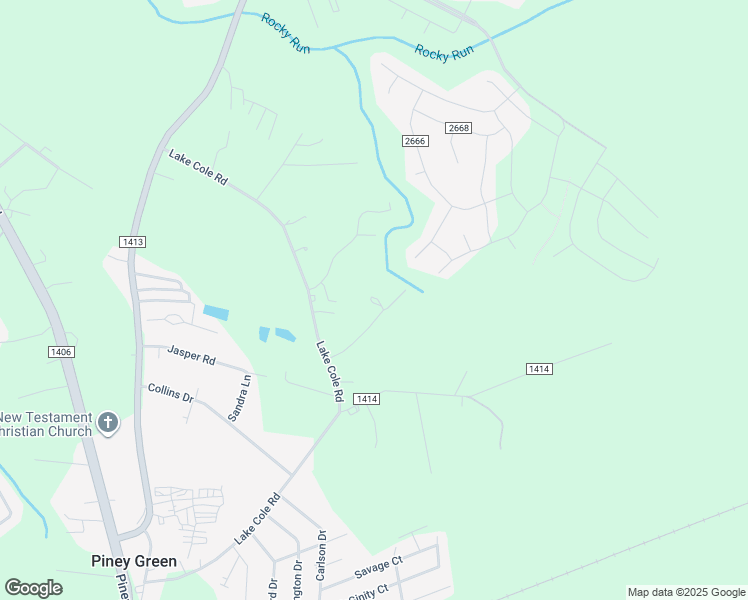 map of restaurants, bars, coffee shops, grocery stores, and more near 131 Finch Lane in Piney Green