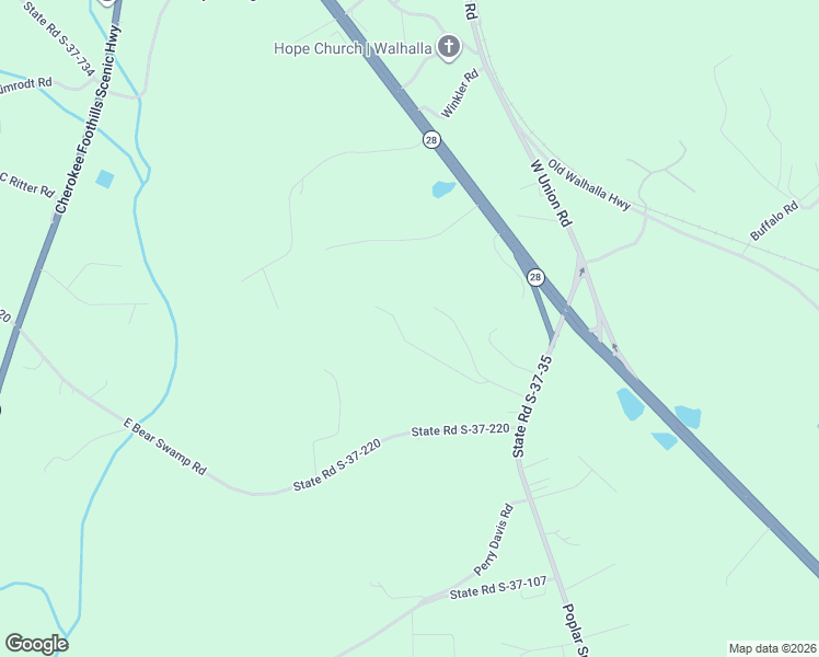 map of restaurants, bars, coffee shops, grocery stores, and more near 453 Cedar Tree Drive in Walhalla