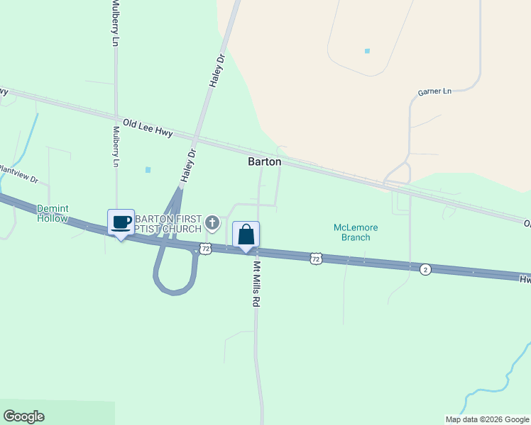 map of restaurants, bars, coffee shops, grocery stores, and more near 8804-8942 Mount Mills Road in Cherokee