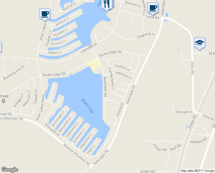 map of restaurants, bars, coffee shops, grocery stores, and more near 26659 Bluewater Road in Helendale