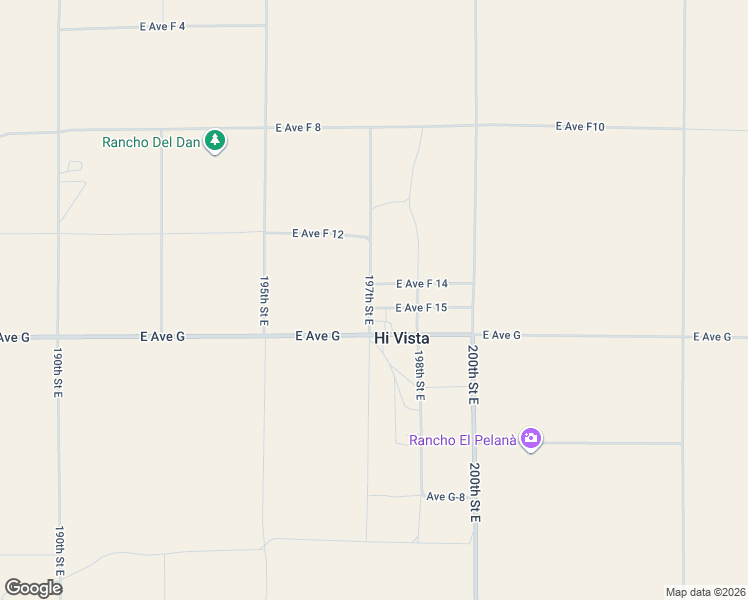 map of restaurants, bars, coffee shops, grocery stores, and more near 19708 East Avenue F 14 in Lancaster